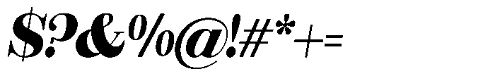 Rustand Extra Bold Semi Expanded Italic Font OTHER CHARS