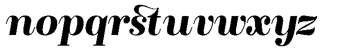 Rustand Extra Bold Semi Expanded Italic Font LOWERCASE