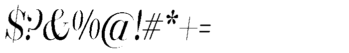 Rustand Light Condensed Italic Font OTHER CHARS