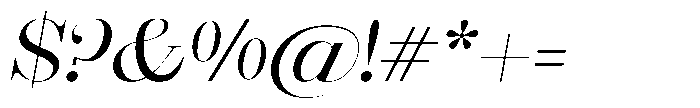 Rustand Light Expanded Italic Font OTHER CHARS
