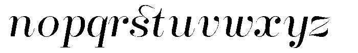 Rustand Light Expanded Italic Font LOWERCASE