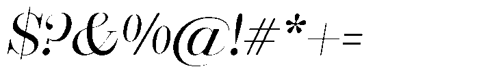 Rustand Light Semi Expanded Italic Font OTHER CHARS
