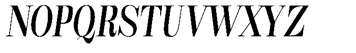Rustand Medium Condensed Italic Font UPPERCASE