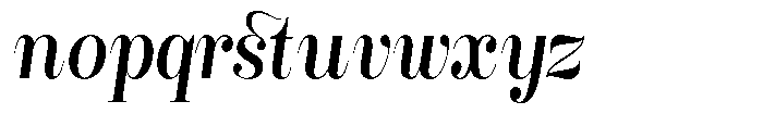 Rustand Medium Semi Condensed Italic Font LOWERCASE