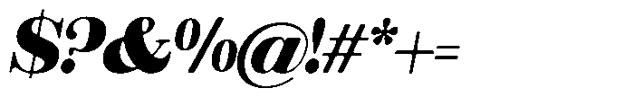 Rustand Soft Black Expanded Italic Font OTHER CHARS