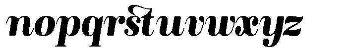 Rustand Soft Black Italic Font LOWERCASE