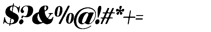 Rustand Soft Black Semi Expanded Italic Font OTHER CHARS