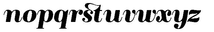 Rustand Soft Black Semi Expanded Italic Font LOWERCASE