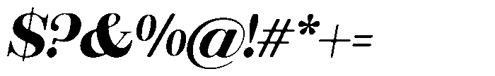 Rustand Soft Bold Expanded Italic Font OTHER CHARS