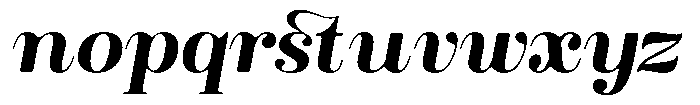 Rustand Soft Bold Expanded Italic Font LOWERCASE