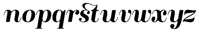 Rustand Soft Bold Semi Expanded Italic Font LOWERCASE