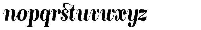 Rustand Soft Extra Bold Condensed Italic Font LOWERCASE