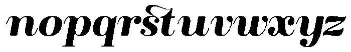 Rustand Soft Extra Bold Expanded Italic Font LOWERCASE