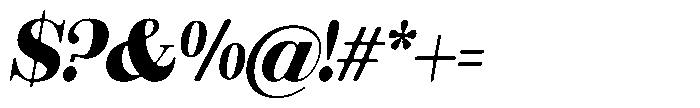 Rustand Soft Extra Bold Semi Expanded Italic Font OTHER CHARS