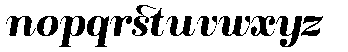 Rustand Soft Extra Bold Semi Expanded Italic Font LOWERCASE
