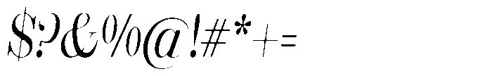 Rustand Soft Light Condensed Italic Font OTHER CHARS