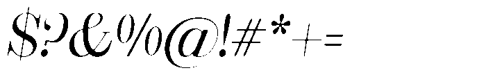 Rustand Soft Light Italic Font OTHER CHARS