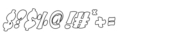 Rustel Pocket Outline Font OTHER CHARS