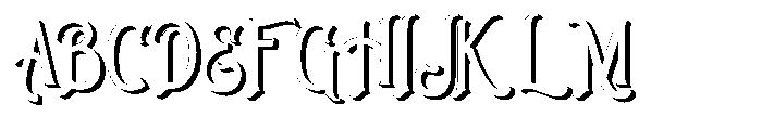Rusther Extrude Font UPPERCASE