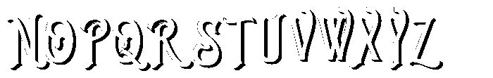Rusther Extrude Font UPPERCASE