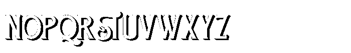Rusther Extrude Font LOWERCASE