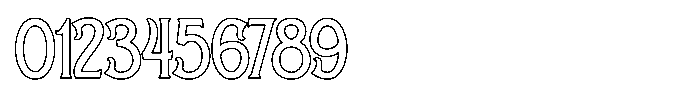 Rusther Outline Font OTHER CHARS