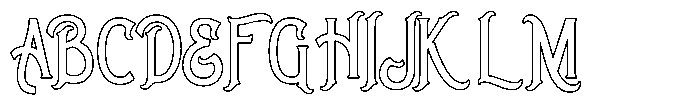 Rusther Outline Font UPPERCASE