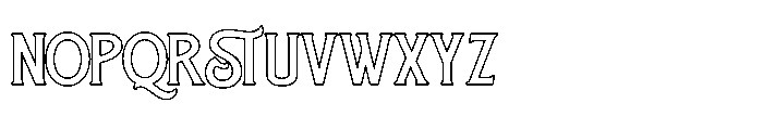 Rusther Outline Font LOWERCASE