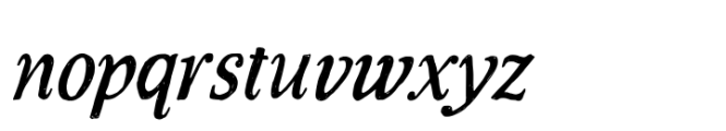 Rustic TC Italic Font LOWERCASE