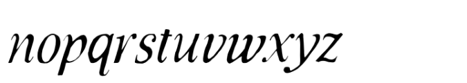 Rustic TC Solid Italic Light Font LOWERCASE