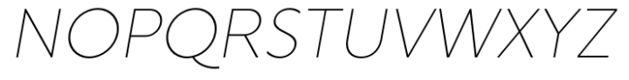 Rustica Thin Italic Font UPPERCASE
