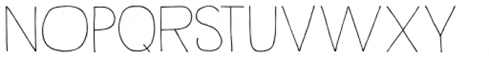 Rustick Thin Font UPPERCASE