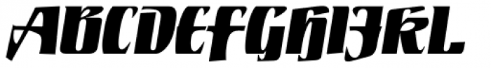 Rustikalis DT Black Oblique Font UPPERCASE