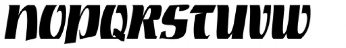 Rustikalis DT Black Oblique Font UPPERCASE