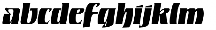 Rustikalis DT Black Oblique Font LOWERCASE