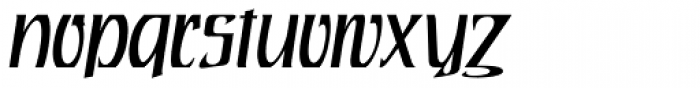 Rustikalis DT Light Oblique Font LOWERCASE