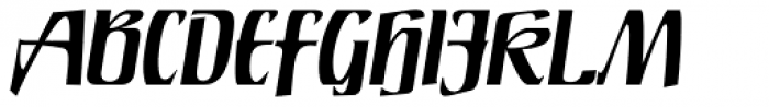 Rustikalis DT Medium Oblique Font UPPERCASE