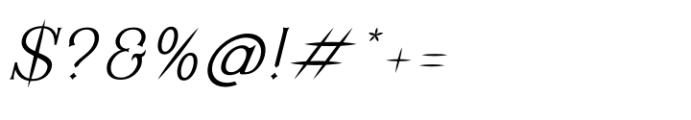 Rustin Italic Font OTHER CHARS