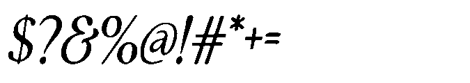 Rustique Serif Italic Font OTHER CHARS