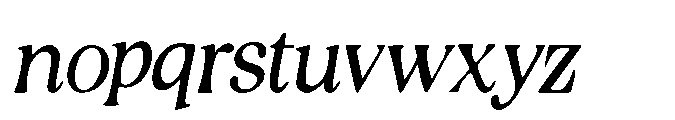 Rustique Serif Italic Font LOWERCASE