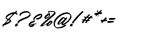 Ruthype Kongesti Italic Font OTHER CHARS