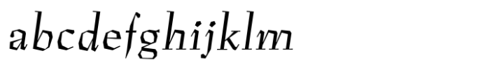 Ruzena Antikva Italic Font LOWERCASE