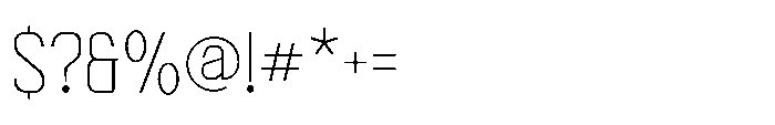 Ruzzino Extra Light Font OTHER CHARS