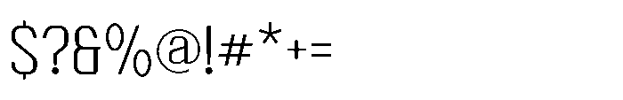 Ruzzino Light Font OTHER CHARS