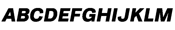 Runda BlackItalic Instance Font UPPERCASE