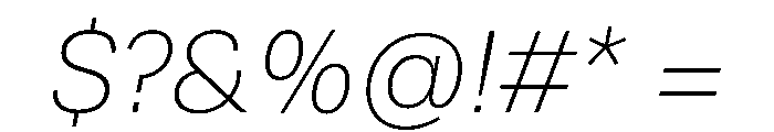 Runda ExtraLightItalic Instance Font OTHER CHARS