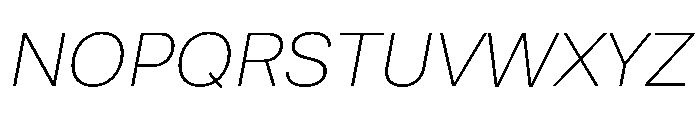 Runda ExtraLightItalic Instance Font UPPERCASE