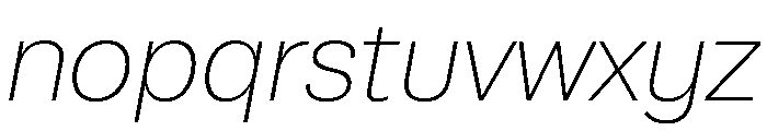 Runda ExtraLightItalic Instance Font LOWERCASE