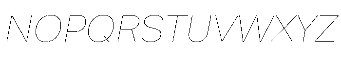 Runda HairlineItalic Instance Font UPPERCASE