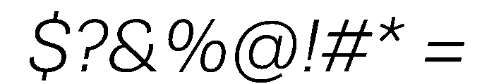 Runda LightItalic Instance Font OTHER CHARS